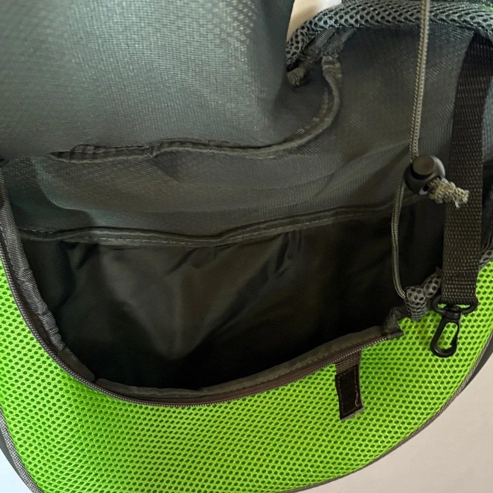 🆕Dog Crossbody Satchel Dog Purs..ppy Black & Green Stylish Pet Sling Carrier